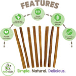 nature gnaws extra thin bully sticks for small dogs 5-6 inch long lasting natural beef dog chew bones for puppies and seniors