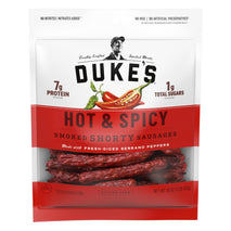 Duke's Pork Hot & Spicy Smoked Shorty Sausages, 16 oz, Gluten-Free Meat Snack