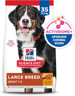 hills science diet large breed adult dry dog food 35lb bag chicken and barley quality protein