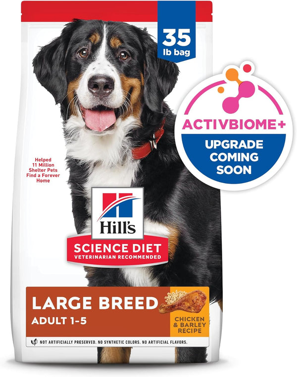 hills science diet large breed adult dry dog food 35lb bag chicken and barley quality protein