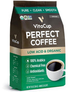 VitaCup Perfect Low Acid Coffee Ground, USDA Organic & Fair Trade, Mycotoxin Free, Dark Roast Guatemala Single Origin