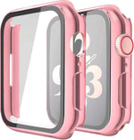 Misxi 2 Pack Tempered Glass Case Compatible for Apple Watch Series 11 (2025) Series 10 46mm, Screen Protector Cover for iWatch, Black