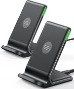 INIU Wireless Charger, 15W Fast Qi Certified Wireless Charging Station with Sleep-Friendly Adaptive Light Compatible with iPhone 16 15 14 13 Pro XS 8 Plus Samsung Galaxy S25 S24 S23 Note 20 Google etc - Rayz Mart