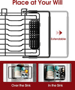 Sakugi Expandable Stainless Steel Dish Rack for Kitchen Sink