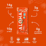 Aloha organic peanut butter cup protein bars 12-pack vegan low sugar gluten-free non-gmo