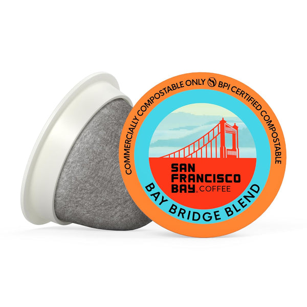 San Francisco Bay K-Cup Coffee Pods, Bay Bridge Blend, 80-count, Medium Roast, Commercially Compostable