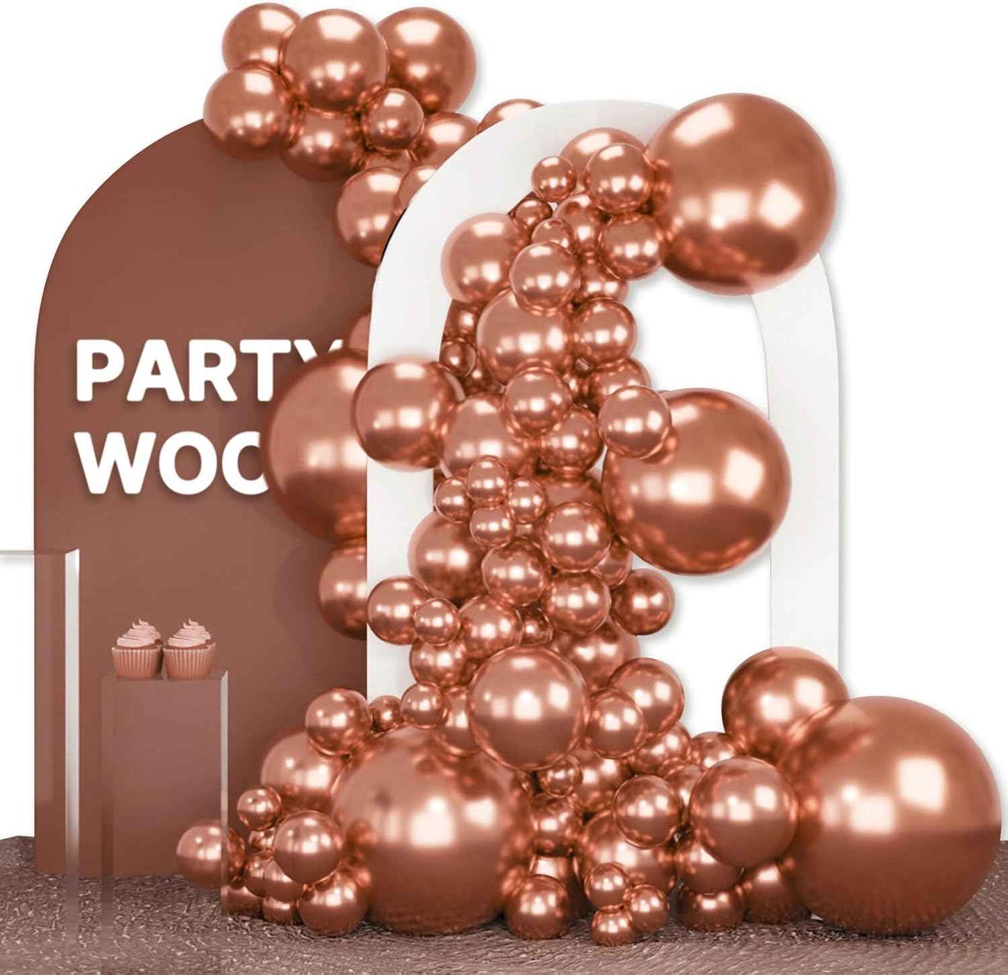 PartyWoo Gold Balloons 140pcs Different Sizes of 18 12 10 5 Inch Gold Balloon Arch Kit Garland for Birthday Wedding Anniversary Baby Shower Graduation Retirement Casino Party Decorations Gold-G101