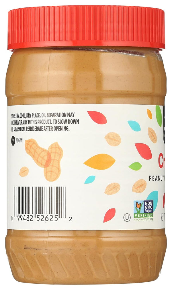 365 by Whole Foods Market Creamy Peanut Butter Spread No Stir 16 Ounce Jar