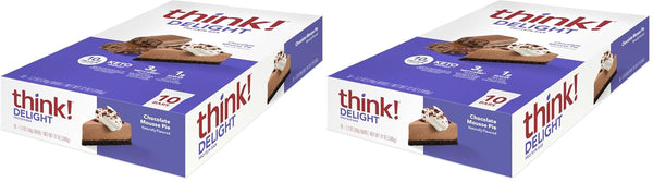Delight Protein Bars, Chocolate Peanut Butter Pie, Low Sugar & Low Carb Gluten-Free Snack, Keto Friendly Snacks