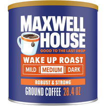 Maxwell House medium roast coffee, 28.4 oz canister, ground coffee for daily use