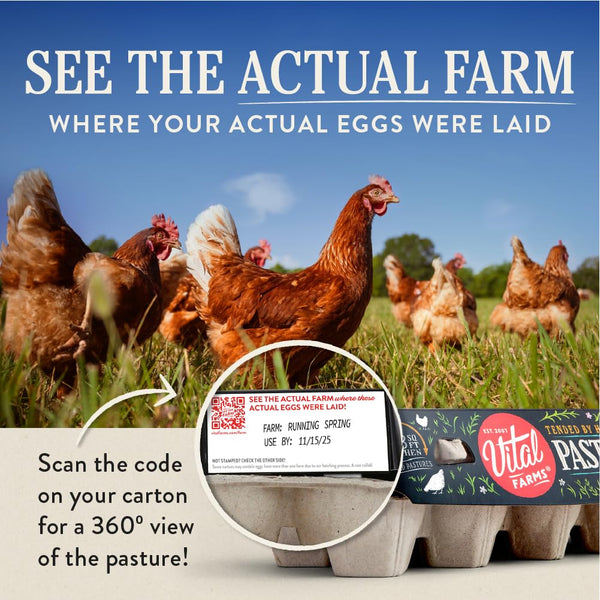 Vital Farms, Eggs Pasture Raised Large, 18 Count