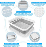 Collapsible Dish Drying Rack for Kitchen Counter with Drainboard