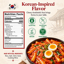 Korean rice cake tteokbokki stick, 2 pack, 21.16 oz per pack, vegan, non-GMO, gluten free