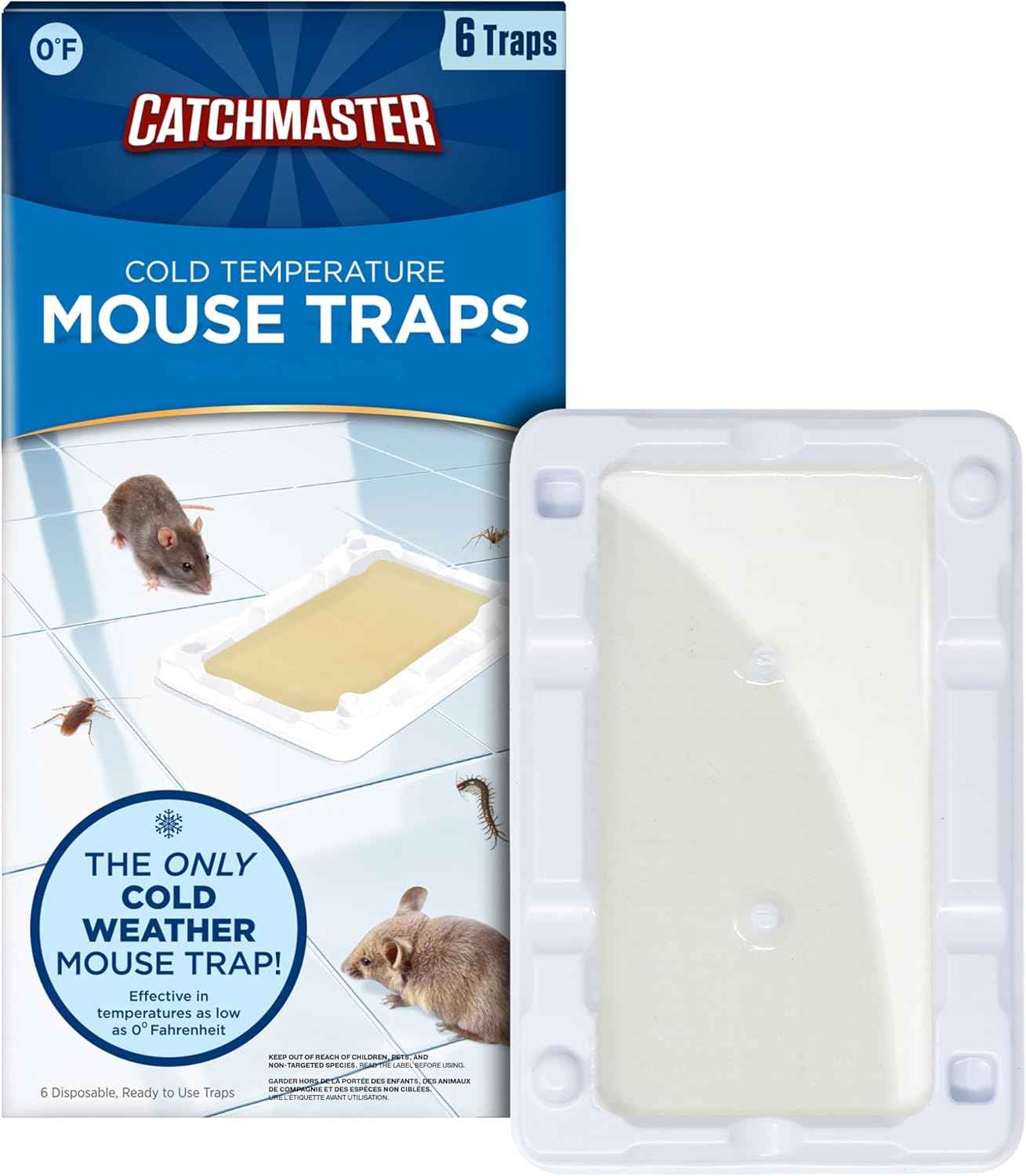 Catchmaster Mouse & Insect Glue Traps 16-Pk, Adhesive Rodent & Bug Catcher, Mouse Traps Indoor for Home, Sticky Glue Boards for Mice and Insects, Pest Control for House & Garage