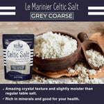 le marinier celtic salt organic grey coarse 1.1lb french sea salt 100% natural unrefined mineral rich
