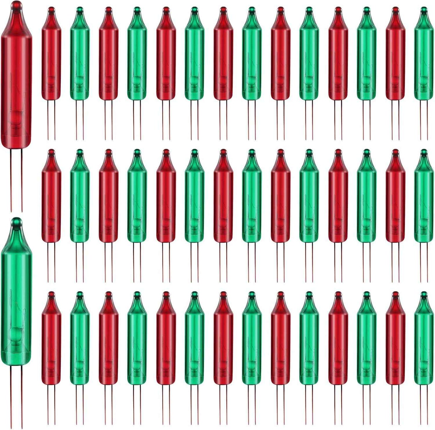 Mudder 100 Pcs Mini Christmas 2.5 Volt Replacement Light Bulbs for Christmas Trees Decorative Light Supplies Indoor Outdoor Xmas Decor, 0.17 Ampere, 0.42 Watt (Clear)