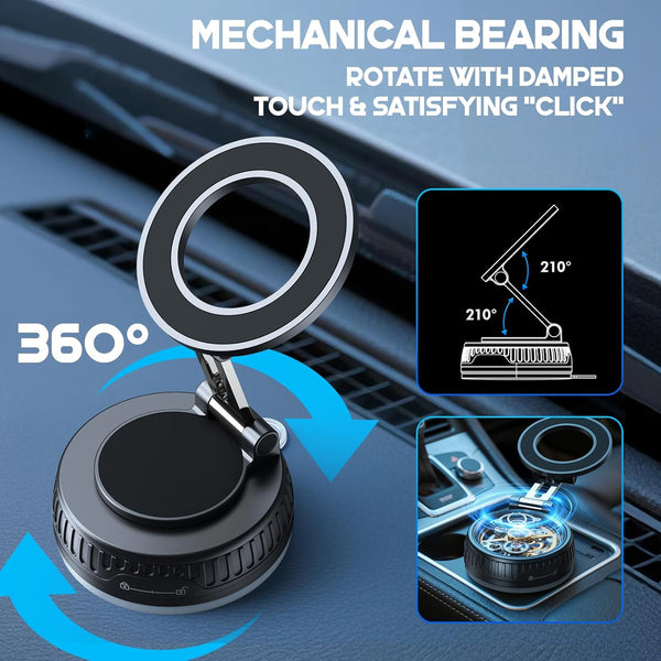 Car Phone Holder for MagSafe with 360° Adjustable Mount and Super Strong Magnetic