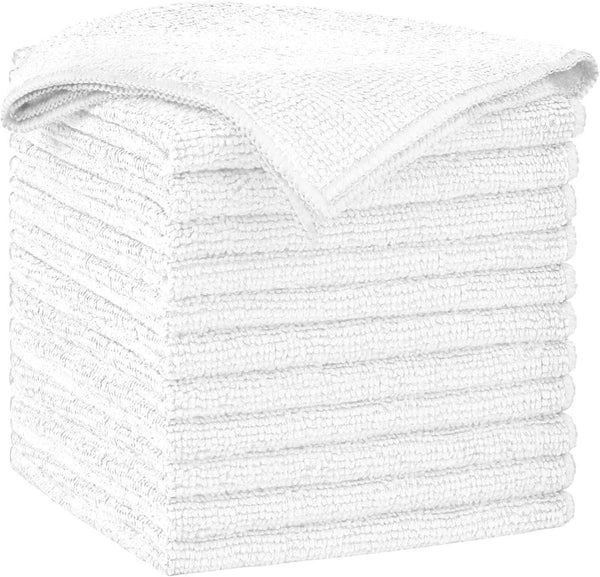 AIDEA Microfiber Cleaning Cloth-50PK, Soft Microfiber Towels for Cars, Absorbent Cleaning Rags, Lint-Free Streak-Free Wash Cloths for House, Kitchen, Window(12in.x12in)