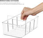 Clear Plastic Food Storage Organizer Bins for Pantry and Kitchen