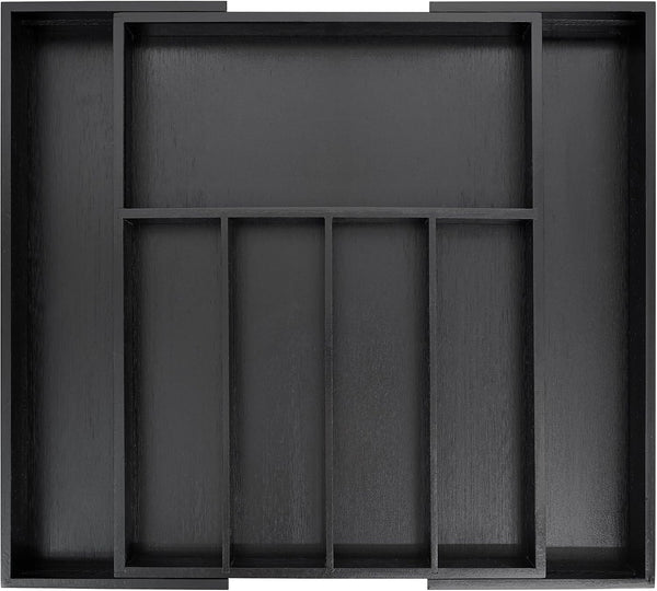 Bamboo drawer organizer for kitchen utensils and storage