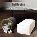 TIPGO Bathroom Trash Can with Lid, 10 Liter Capacity, White Color