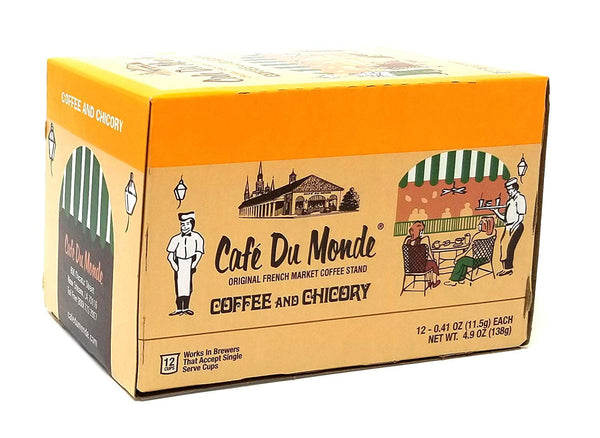 Cafe Du Monde Coffee and Chicory Single-Serve Cup Pods for Keurig Brewers, 12 Count