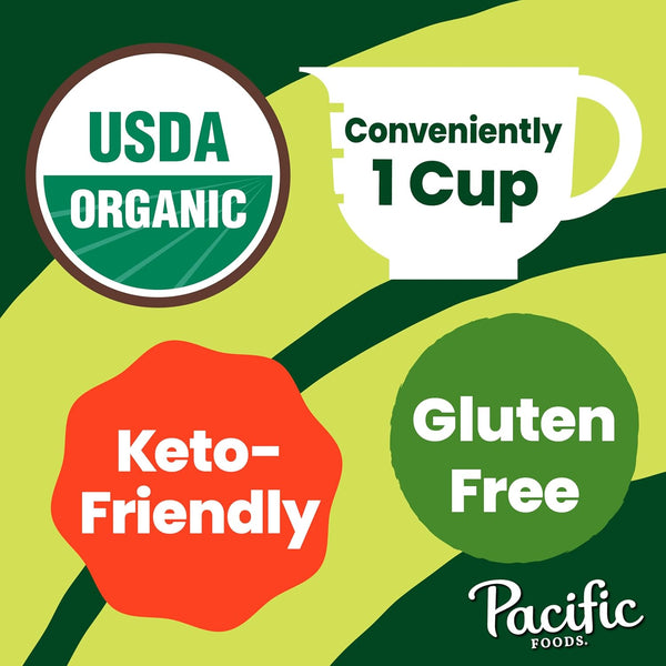 Pacific Foods Organic Low Sodium Chicken Broth 8 Ounce 4 Pack No Artificial Preservatives