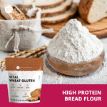 Kate Naturals Vital Wheat Gluten, 12oz, High Protein Flour for Bread, Seitan, and Keto Baking