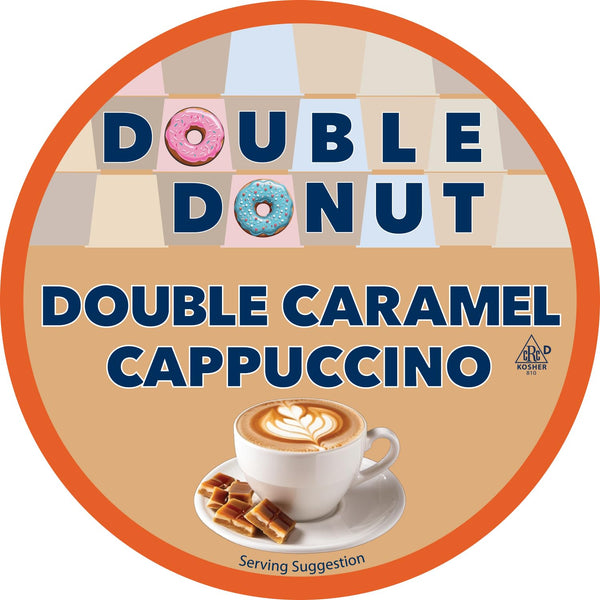Double Donut Coffee Cappuccino Pods for Keurig K Cups Brewers, 24 Count