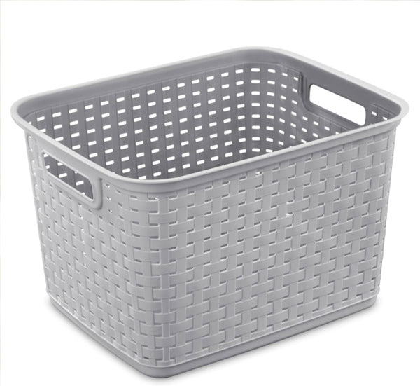Sterilite 6-Pack Tall Weave Baskets for Organization and Storage