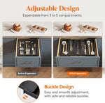 Lifewit Utensil Organizer for Kitchen Drawers with Adjustable Cutlery Holder