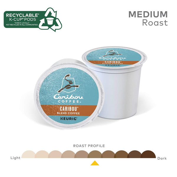 Caribou Coffee Caribou Blend Keurig Single-Serve K-Cup Pods, 72 Count, Medium Roast Coffee