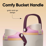 Insulated stainless steel water bottle with two-way spout and built-in straw