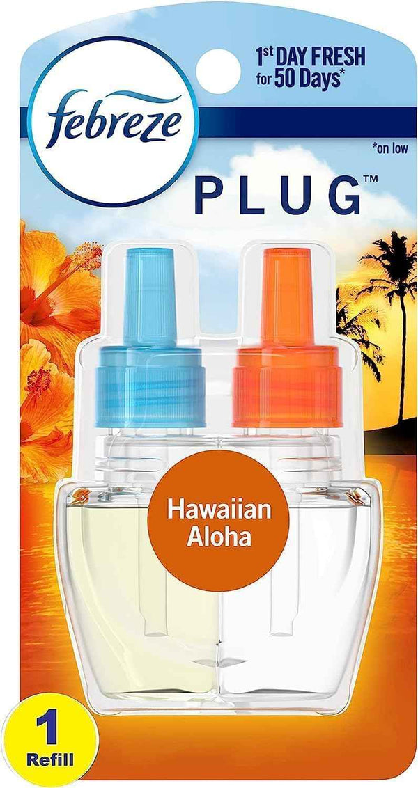 Febreze Plug In Air Freshener, Odor-Fighting Scented Oil Refill, Air Fresheners for Home and Bathroom and Kitchen, Long Lasting for Strong Odors, Sweet Watermelon Vine Scent, 0.87oz Refill, 3 Count