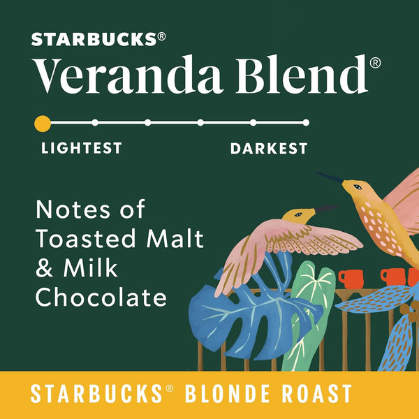 Starbucks K-Cup Coffee Pods, 96 Keurig Pods, Veranda Blend, Blonde Roast