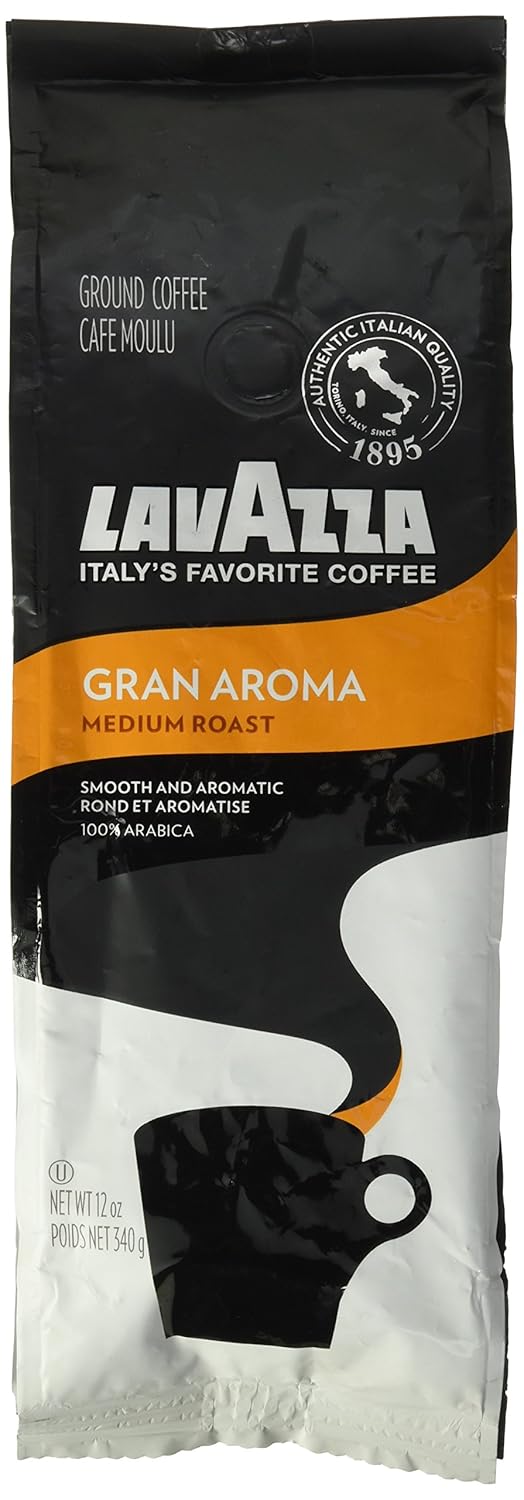 Lavazza Costiera Gran Aroma Light Roast Ground Coffee 12oz Bag, Smooth Aromatic Taste, 100% Arabica, Drip Brewer