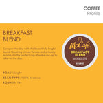 McCafe Breakfast Blend Single Serve Coffee Keurig K-Cup Pods 72 Count