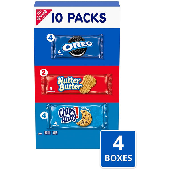 Nabisco Cookies Variety Pack with OREO Nutter Butter and CHIPS AHOY Cookies