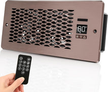 Built-in Register Booster Fan with Cover for Air Heat Vent with Fan,Fits 4"x10" Duct/Ceiling/Floor Vents, Improves AC & Heating/Cooling,Quiet 10-Speed Household/Bedroom Ventilation,smart,Bronze