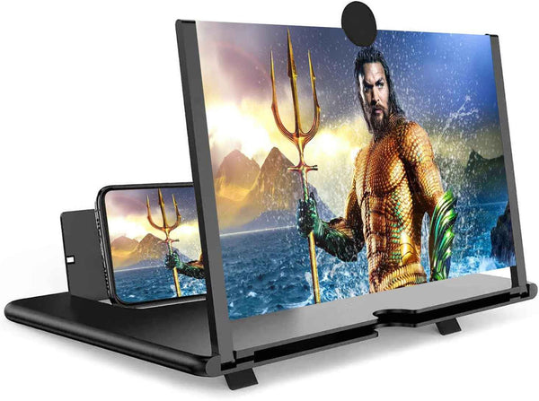 14 Inch Smartphone Screen Magnifier 3D HD Foldable Amplifier Phone Stand with Adjustable Angle Gift for Mom Dad Family Portable Universal Enlarger Movies Gaming Video