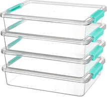 Vtopmart 6 Qt Plastic Storage Bins with Lids for Home Office and School Supplies