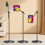 DIMONCOAT Phone Stand for Desk, Angle Height Adjustable Phone Holder for Desk, Aluminum Alloy Universal iPhone Holder, Retractable Cell Phone Stand Recording Office for iPhone 17 16 15 Pro Max S26