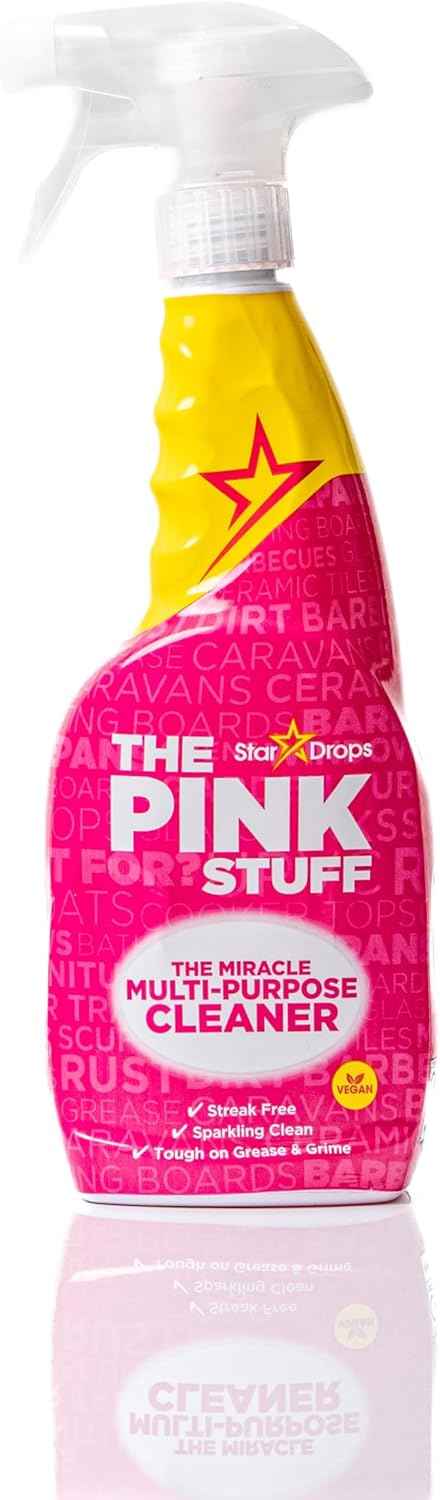 Stardrops The Pink Stuff Miracle Multi-Purpose Cleaner – Removes Grease, Grime, and Stains on Kitchens, Bathrooms, Floors, and More, 25 fl Oz