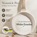 14-piece non-stick cookware set with utensils and pan protectors