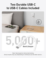 Anker USB C Charger Block, 20W PIQ 3.0 Compact Fast Charging for iPhone 17/16/15 and More Series, Galaxy, Pixel 4/3, iPad (2 Pack & 2 Cable)
