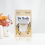 dr teals epsom salt magnesium soak, limited edition cozy vanilla season, 3lbs, relax, unwind, spa, self-care