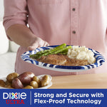 Dixie Ultra, Large Paper Plates, 10 Inch, 172 Count (4 packs of 43 plates), 3X Stronger*, Heavy Duty, Microwave-Safe, Soak-Proof, Cut Resistant, Disposable Plates For Heavy, Messy Meals