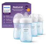Philips Avent Natural Baby Bottles 4-Pack, Medium Flow, 9oz, SCY903/04, BPA-Free
