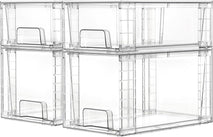 Vtopmart Clear Stackable Storage Drawers for Kitchen and Bathroom Organization