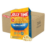 Jolly Time The Big Cheez Cheddar Cheese Microwave Popcorn 3.2oz Sharing Bag 3 Bags Per Carton